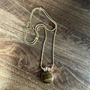 kate spade tigerseye (?) statement necklace